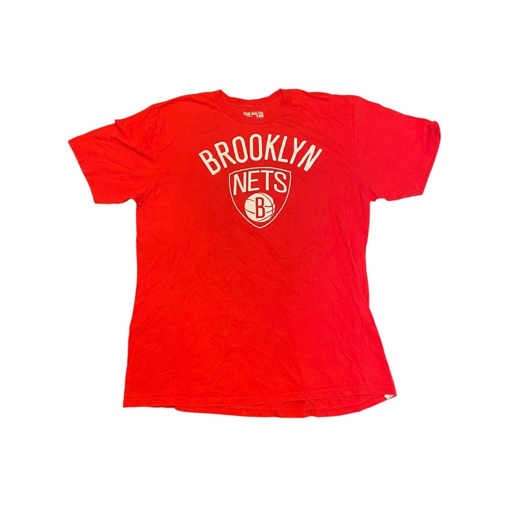 Brooklyn Nets Shirt Mens XL Red Adidas Go To Tee Basketball NBA‎ Graphic Tee